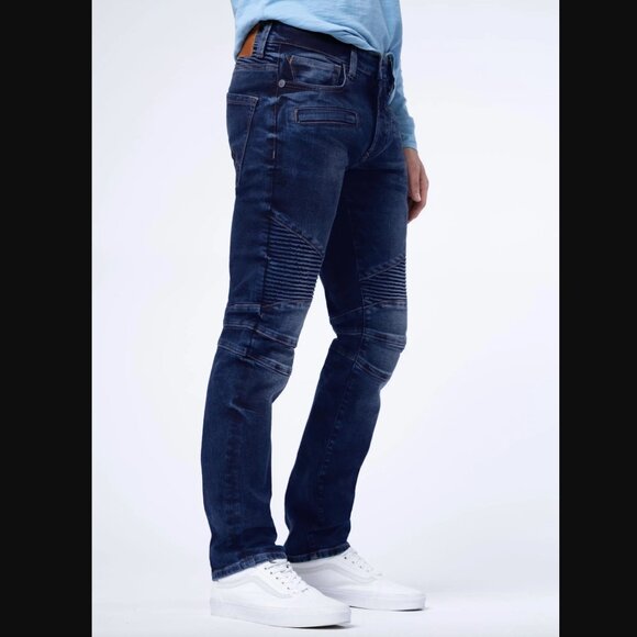 Parasuco Denim Cult Denim Men Moto TKY Dark 38 IN32 Jeans Ribbed Detailing - Picture 11 of 11